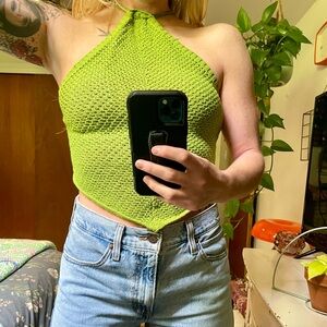 Free people halter crochet top